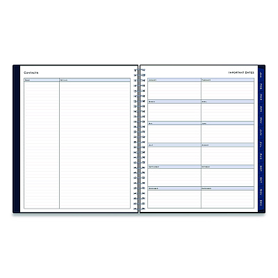 Blue Sky Passages Monthly Planner, 10 x 8, Navy Cover, 12-Month (Jan to Dec): 2026 (148660)