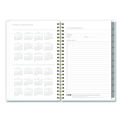 Blue Sky Mimosa Weekly/Monthly Planner, 8 x 5, Lemon Artwork, Yellow/Green/White Cover, 12-Month (Jan to Dec): 2026 (149061)