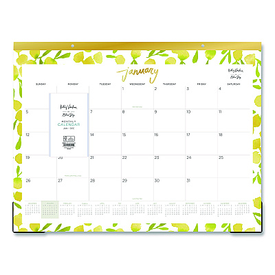 Blue Sky Mimosa Monthly Desk Pad Calendar, 22 x 17, Lemon Artwork, White/Yellow/Green Sheets, 12-Month (Jan to Dec): 2026 (149063)