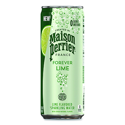Nestl Maison Perrier Sparkling Water,11.15 oz Can, Lime, 8 Cans/Box (85129)