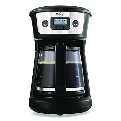 Mr. Coffee 12-Cup Programmable Coffee Maker, Black/Stainless Steel (2176620)