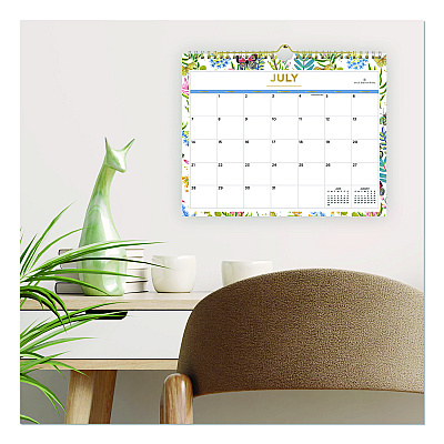 Blue Sky Day Designer Flutter Academic Year Wall Calendar, Butterfly Floral Artwork, 11 x 8.75, 12-Month (July to June): 2025 to 2026 (136694)