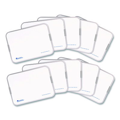 Learning Resources Dry Erase Boards, 9" x 12", White Surface, 10 Boards (LER4278)