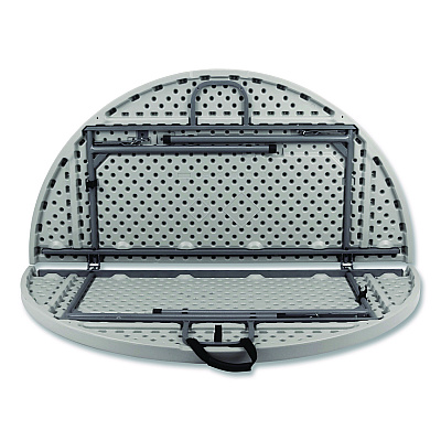 NPS Comfort Max Fold-in-Half Table, Round, 60w x 60d x 29.25h, Speckled Gray Top, Gray Base/Legs (CMFIH60R)