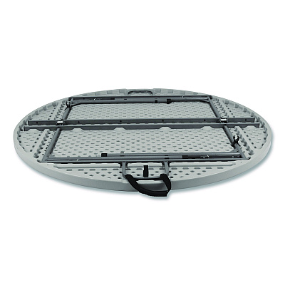 NPS Comfort Max Fold-in-Half Table, Round, 60w x 60d x 29.25h, Speckled Gray Top, Gray Base/Legs (CMFIH60R)