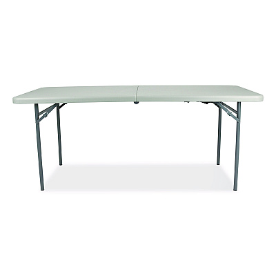 NPS Comfort Max Fold-in-Half Table, Rectangular, 60w x 30d x 29.25h, Speckled Gray Top, Gray Base/Legs (CMFIH3060)