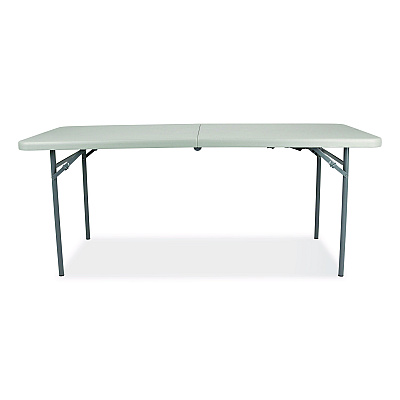 NPS Comfort Max Fold-in-Half Table, Rectangular, 72w x 30d x 29.25h, Speckled Gray Top, Gray Base/Legs (CMFIH3072)