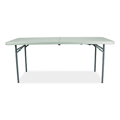 NPS Comfort Max Fold-in-Half Table, Rectangular, 96w x 30d x 29.25h, Speckled Gray Top, Gray Base/Legs (CMFIH3096)
