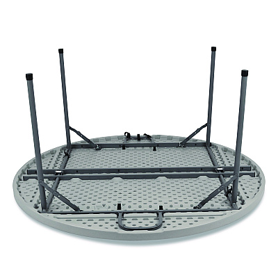 NPS Comfort Max Fold-in-Half Table, Round, 48w x 48d x 29.25h, Speckled Gray Top, Gray Base/Legs (CMFIH48R)