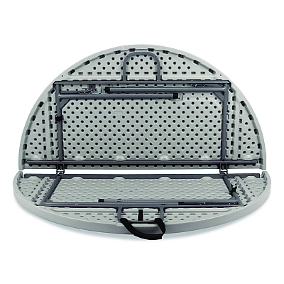 NPS Comfort Max Fold-in-Half Table, Round, 48w x 48d x 29.25h, Speckled Gray Top, Gray Base/Legs (CMFIH48R)