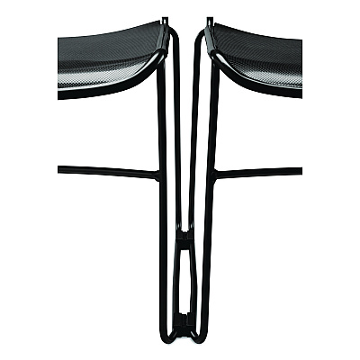 NPS 850 Series Multi-Purpose Ultra Compact Stack Chair, Supports 300 lbs, 17" Seat Height, Navy Seat/Back, Black Base, 4/Carton (855CL4)