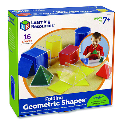 Learning Resources Folding Geometric Shapes, Grades 2 to 6, 16 Pieces (LER0921)