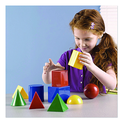 Learning Resources Large Geometric Shapes, Grades K to 5, 10 Pieces (LER0922)