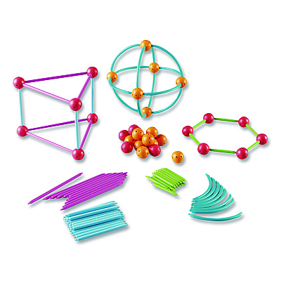 Learning Resources Geometric Shapes Building Set, Grades K to 5, 170 Pieces (LER1776)