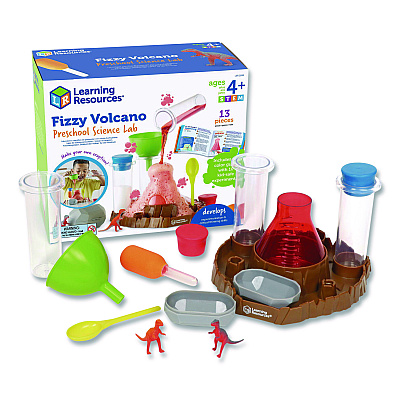 Learning Resources Fizzy Volcano Preschool Science Lab, Grades Pre-K to 2, 13 Pieces (LER2895)