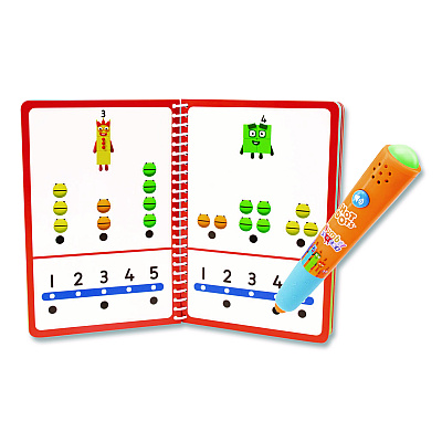 Educational Insights Hot Dots Numberblocks Activity Book with Interactive Pen, Number Recognition 1-10, 75 Activities, Pre-K to K, 60 Pages (2550)