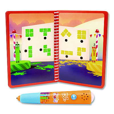 Educational Insights Hot Dots Numberblocks Activity Book with Interactive Pen, Number Recognition 1-10, 75 Activities, Pre-K to K, 60 Pages (2550)