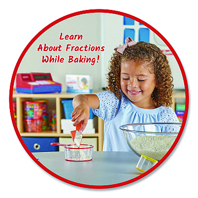 hand2mind Rainbow Fraction Measuring Cups, Pre-K to K, 9 Pieces (93399)