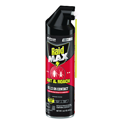 Raid Ant/Roach Killer, 14.5 oz Aerosol Spray, Unscented, 6/Carton (345742)