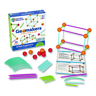 Learning Resources STEM Explorers Geomakers, Grades K to 2, 58 Pieces (LER9293)
