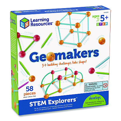 Learning Resources STEM Explorers Geomakers, Grades K to 2, 58 Pieces (LER9293)