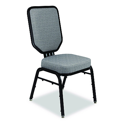 NPS Flex-Back Banquet Chair, Supports Up to 500 lbs, 18.6" Seat Height, Morticia Lithium Seat/Back, Black Base, 2/Pack (9682BG2)