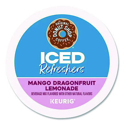 The Original Donut Shop ICED Refreshers K-Cup Pods, Mango Dragonfruit Lemonade, 20/Box (0532)