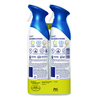 Febreze AIR, Ocean, 8.8 oz Aerosol Spray, 2/Pack, 3 Packs/Carton (17345)