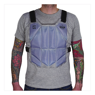 ergodyne Chill-Its 6210 Phase Change Cooling Ice Vest, Nylon/Phase Change, One Size Fits Most, Blue (12222)