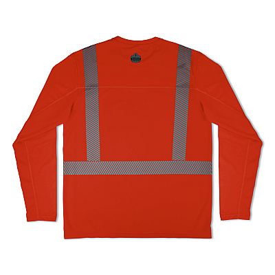 ergodyne Chill-Its 6688 Type R Class 2 Cooling Hi-Vis Sun Shirt with UV Protection, Small, Orange (12230)