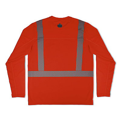 ergodyne Chill-Its 6688 Type R Class 2 Cooling Hi-Vis Sun Shirt with UV Protection, X-Large, Orange (12233)