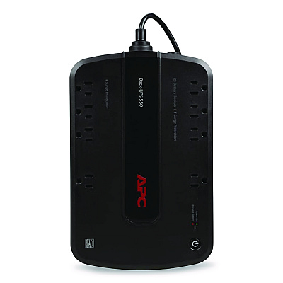 APC Back-UPS ES 550VA System, 8 Outlets, 550 VA, 365 J (733726)