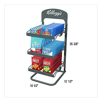 Kellogg's Breakroom Solution Snack Rack with Snacks, 18.5 x 26.37 x 12.5, Gray (12021)
