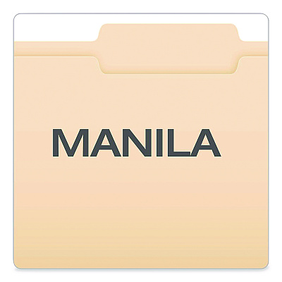 Pendaflex Manila Fastener Folders, 2/5-Cut Tabs, 0.75" Expansion, 2 Fasteners, Letter Size, Manila Exterior, 50/Box (24580)
