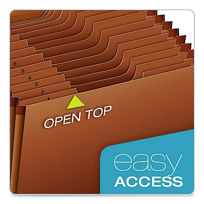 Pendaflex Heavy-Duty Expanding File, 12 Sections, 1/3-Cut Tabs, Legal Size, Redrope (R219MHD)