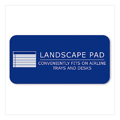 Roaring Spring WIDE Landscape Format Writing Pad, Unpunched, Medium/College Rule, Assorted Colors, (40) 11 x 8.5 Sheets, 3/Pack (74535)