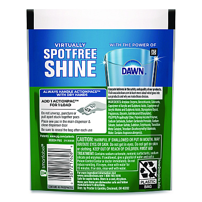 Cascade Complete ActionPacs, Fresh Scent, 4 Pods/Pack, 30 Packs/Carton (17626)