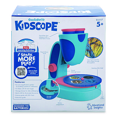 Educational Insights GeoSafari Jr. Kidscope, Ages 5 and Up, 3x Magnification, Blue (5117)