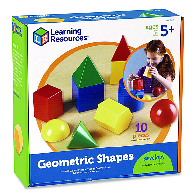 Learning Resources Large Geometric Shapes, Grades K to 5, 10 Pieces (LER0922)