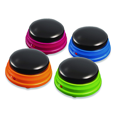 Learning Resources Recordable Answer Buzzers, Ages 3 and Up, 4 Buzzers (LER3769)