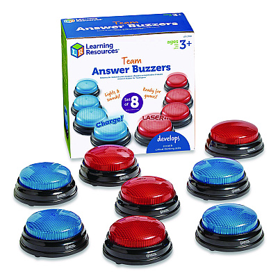 Learning Resources Team Answer Buzzers, Ages 3 and Up, 4 Buzzers (LER3780)