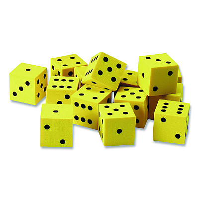 Learning Resources Soft Foam Dot Dice, Grades Pre-K to 1, 200 Pieces (LER6351)
