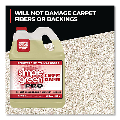 Simple Green Pro Carpet Cleaner, Unscented, 1 gal Bottle, 4/Carton (0506128)