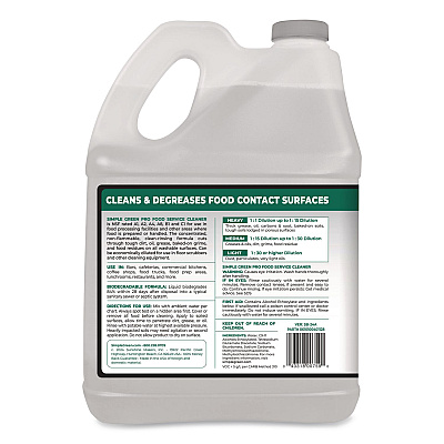 Simple Green Pro Food Service Cleaner, 1 gal Bottle, 4/Carton (0601128)