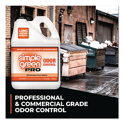 Simple Green Pro Odor Control, Lemongrass Eucalyptus, 1 gal Bottle, 4/Carton (0704128)