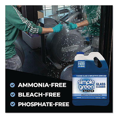 Simple Green Pro Glass Cleaner, 1 gal Bottle, 4/Carton (1101128)