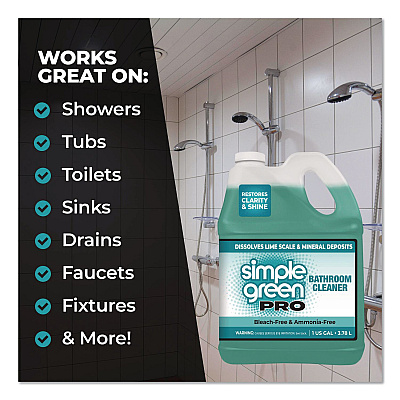 Simple Green Pro Bathroom Cleaner, 1 gal Bottle, 4/Carton (1751128)