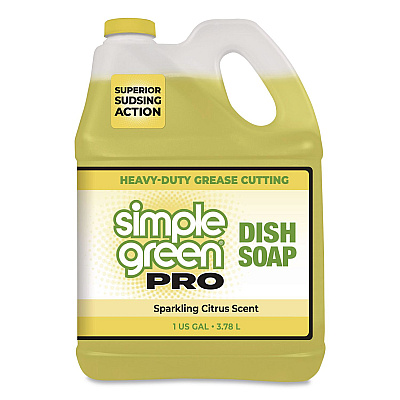 Simple Green Pro Dish Soap, Sparkling Citrus Scent, 1 gal Bottle, 4/Carton (4101128)