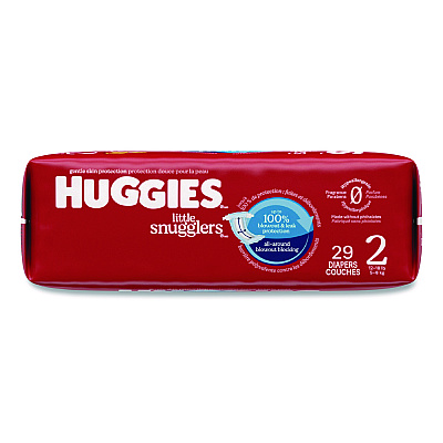 Huggies Little Snugglers Baby Diapers, Size 2, 12 lbs to 18 lbs, Disney Design, 29 Diapers/Pack, 4 Packs/Carton (49697)