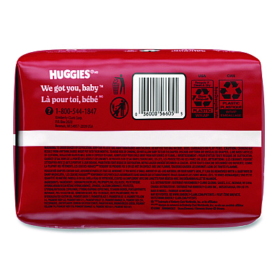 Huggies Little Movers HuggFit 360 Degree, Size 3, 16 lbs to 28 lbs, Disney Design, 26 Diapers/Pack, 4 Packs/Carton (56605)